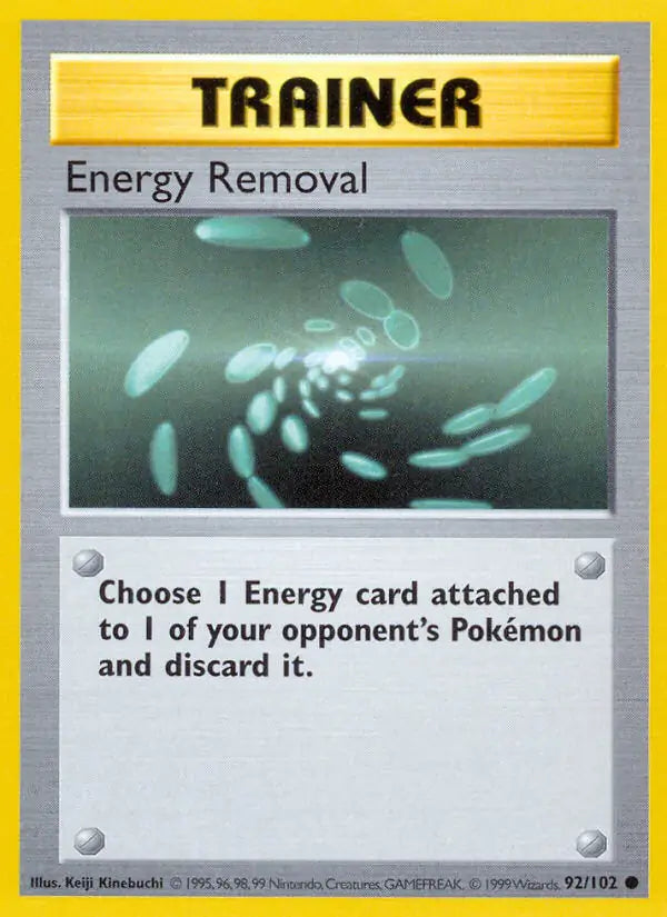 Energy Removal 092/102 (Base Set (Shadowless))  - Unlimited | Good Games Adelaide SA