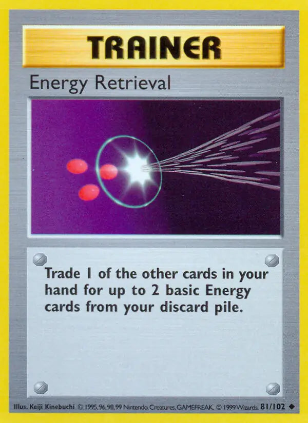 Energy Retrieval 081/102 (Base Set (Shadowless))  - Unlimited | Good Games Adelaide SA