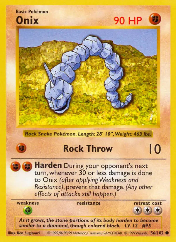 Onix 056/102 (Base Set (Shadowless))  - Unlimited | Good Games Adelaide SA