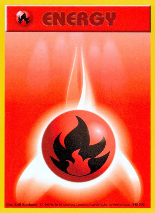 Fire Energy 098/102 (Base Set (Shadowless))  - Unlimited | Good Games Adelaide SA
