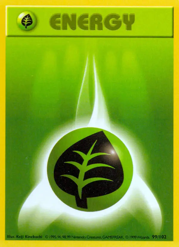Grass Energy 099/102 (Base Set (Shadowless))  - Unlimited | Good Games Adelaide SA