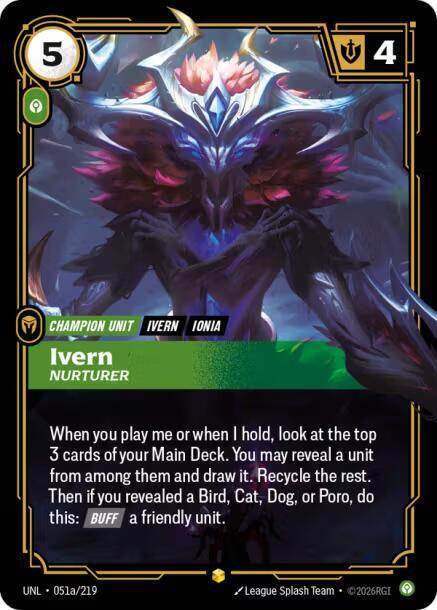 Ivern - Nurturer 051a/219 (Unleashed)  - Foil | Good Games Adelaide SA