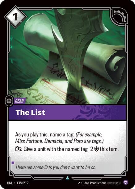 The List 138/219 (Unleashed)  | Good Games Adelaide SA