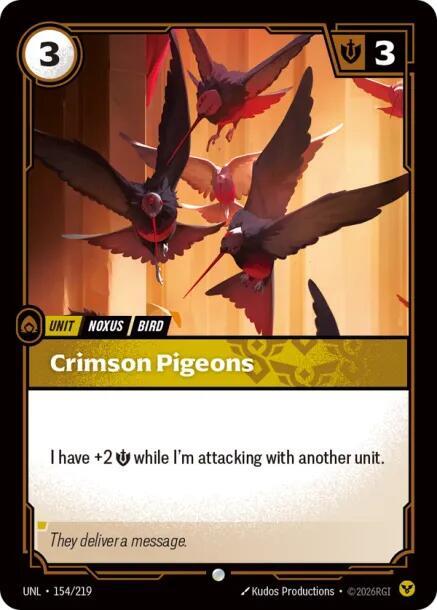 Crimson Pigeons 154/219 (Unleashed)  | Good Games Adelaide SA