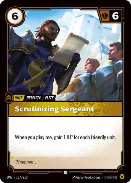 Scrutinizing Sergeant 157/219 (Unleashed)  - Foil | Good Games Adelaide SA