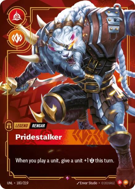 Rengar - Pridestalker 183/219 (Unleashed)  - Foil | Good Games Adelaide SA