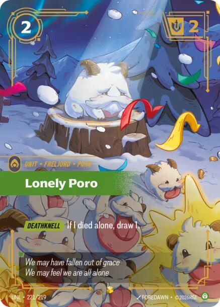 Lonely Poro 221/219 (Unleashed)  - Foil | Good Games Adelaide SA