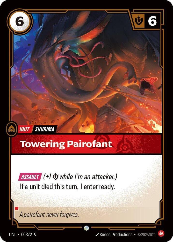 Towering Pairofant 008/219 (Unleashed)  | Good Games Adelaide SA
