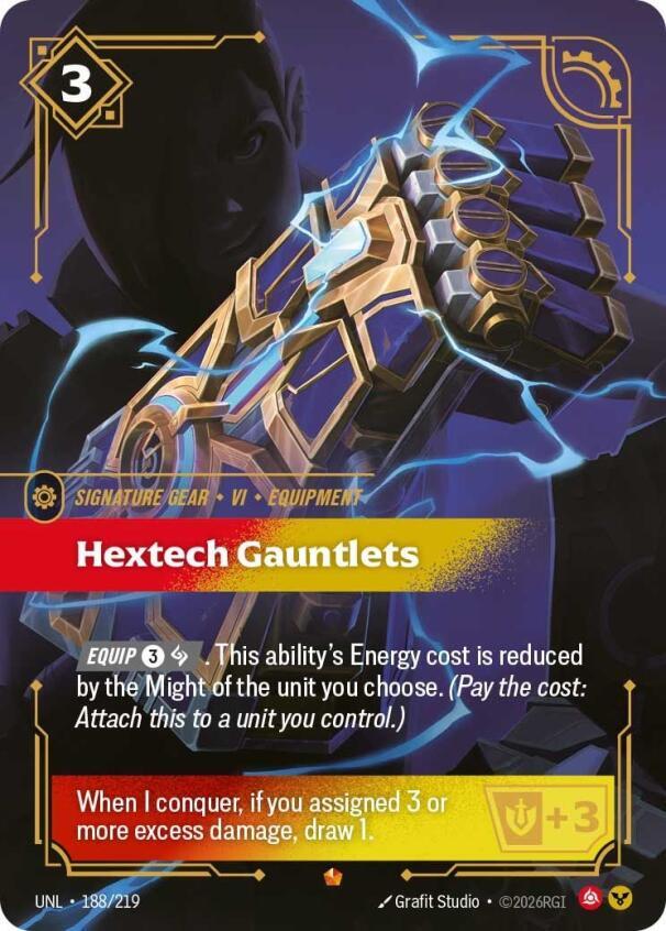 Hextech Gauntlets 188/219 (Unleashed)  - Foil | Good Games Adelaide SA