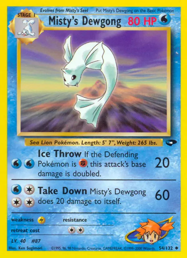 Misty's Dewgong 054/132 (Gym Challenge)  - Unlimited | Good Games Adelaide SA