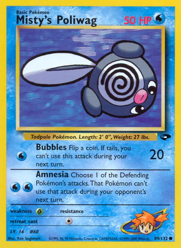 Misty's Poliwag 089/132 (Gym Challenge)  - Unlimited | Good Games Adelaide SA