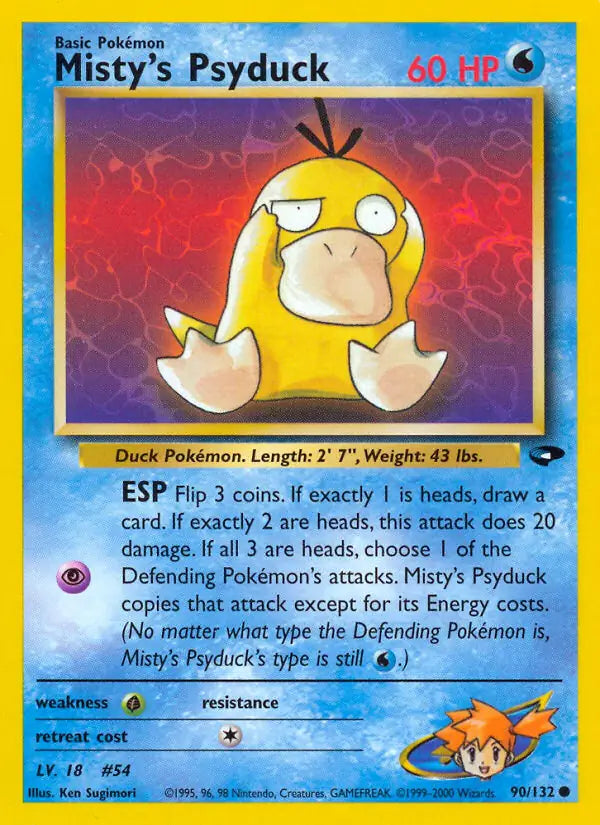 Misty's Psyduck 090/132 (Gym Challenge)  - Unlimited | Good Games Adelaide SA