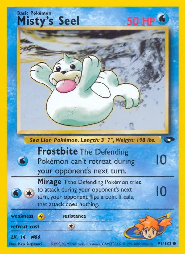 Misty's Seel 091/132 (Gym Challenge)  - Unlimited | Good Games Adelaide SA