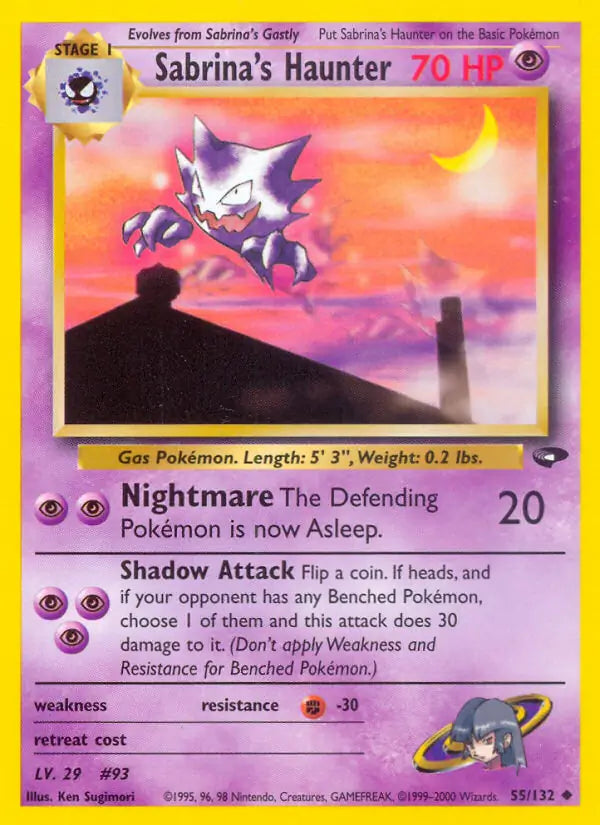 Sabrinas Haunter 055/132 (Gym Challenge)  - Unlimited | Good Games Adelaide SA