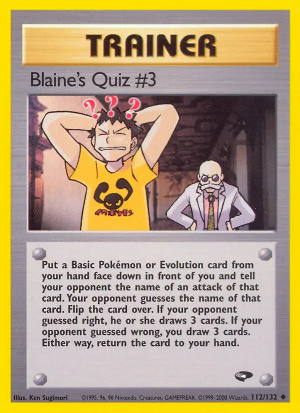 Blaine's Quiz #3 112/132 (Gym Challenge)  - Unlimited | Good Games Adelaide SA