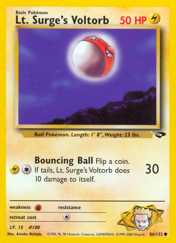 Lt. Surge's Voltorb 086/132 (Gym Challenge)  - Unlimited | Good Games Adelaide SA