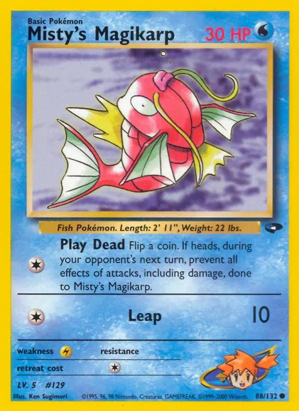 Misty's Magikarp 088/132 (Gym Challenge)  - Unlimited | Good Games Adelaide SA