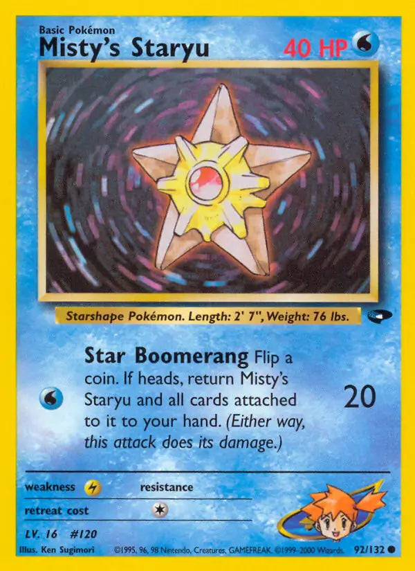 Misty's Staryu 092/132 (Gym Challenge)  - Unlimited | Good Games Adelaide SA