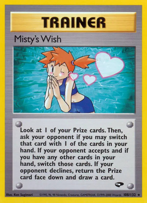 Misty's Wish 108/132 (Gym Challenge)  - Unlimited | Good Games Adelaide SA