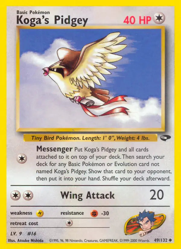 Koga's Pidgey 049/132 (Gym Challenge)  - Unlimited | Good Games Adelaide SA
