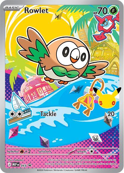 Rowlet 043 (ME: Mega Evolution Promo)  - Holofoil | Good Games Adelaide SA