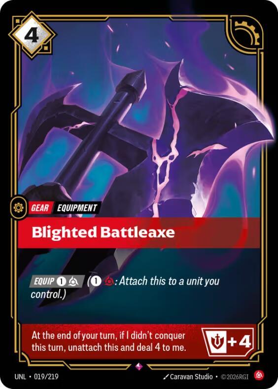 Blighted Battleaxe 019/219 (Unleashed)  - Foil | Good Games Adelaide SA
