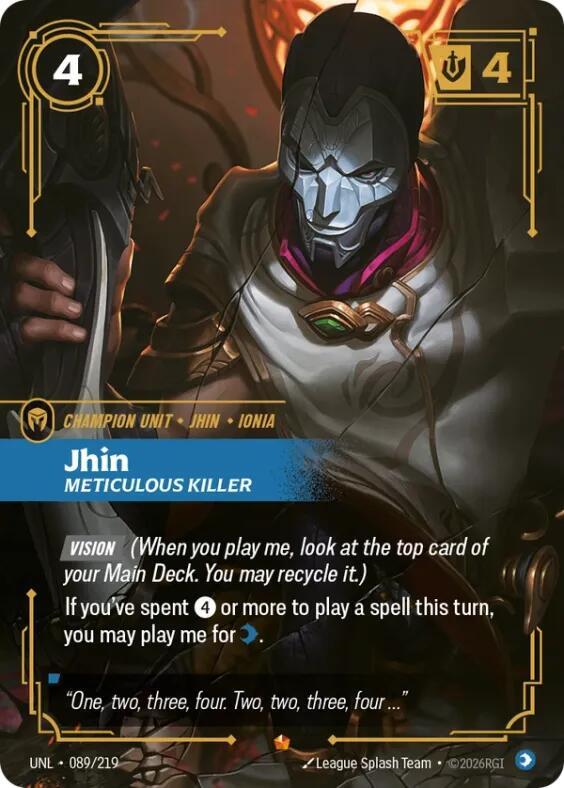 Jhin - Meticulous Killer 089/219 (Unleashed)  - Foil | Good Games Adelaide SA