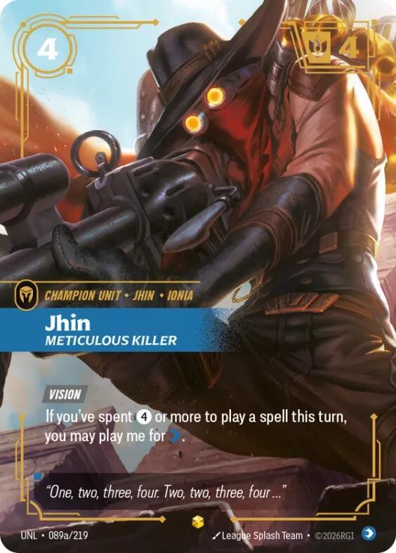 Jhin - Meticulous Killer 89a/219 (Unleashed)  - Foil | Good Games Adelaide SA