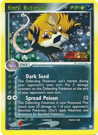 Dark Raticate 17/109 (Team Rocket Returns)  - Reverse Holofoil | Good Games Adelaide SA