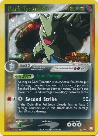 Dark Tyranitar  20/109 (Team Rocket Returns)  - Reverse Holofoil | Good Games Adelaide SA