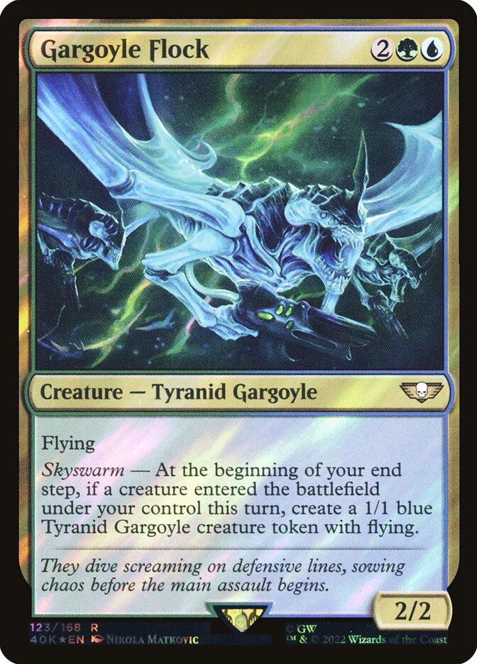 Gargoyle Flock  123★/617 (Universes Beyond: Warhammer 40,000)  - Surge Foil | Good Games Adelaide SA