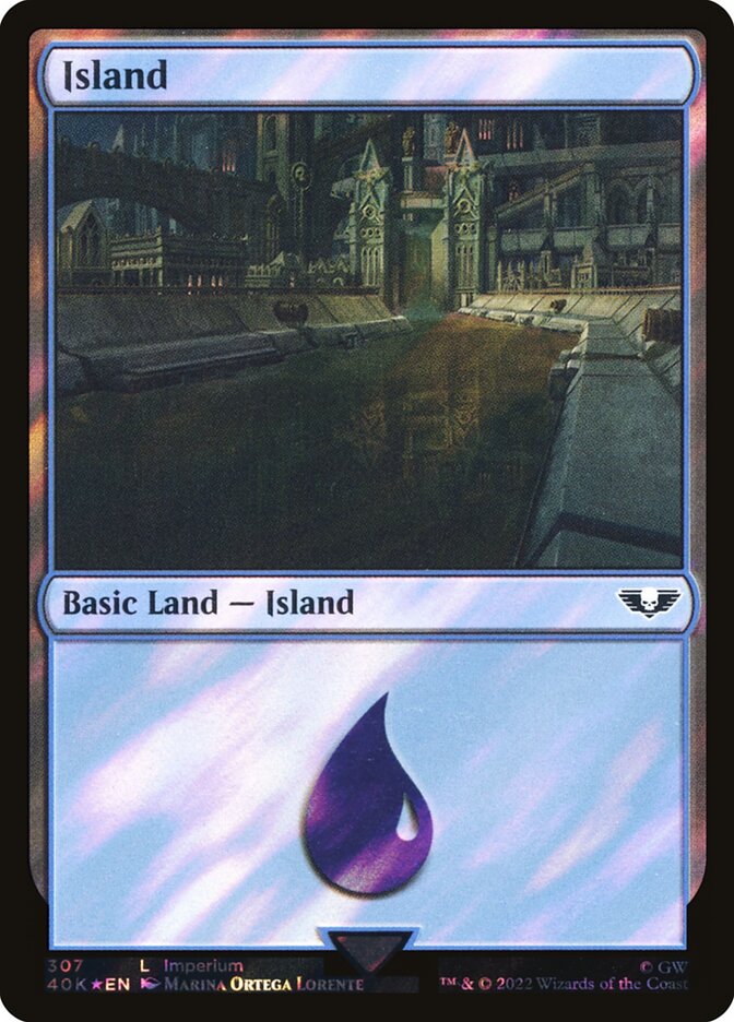 Island  307★/617 (Universes Beyond: Warhammer 40,000)  - Surge Foil | Good Games Adelaide SA