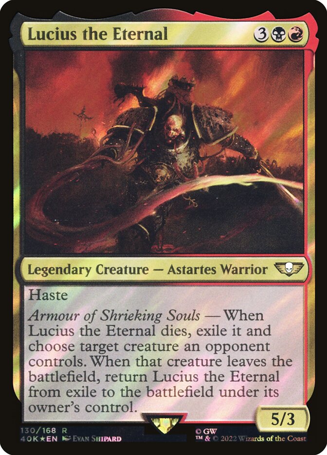 Lucius the Eternal  130★/617 (Universes Beyond: Warhammer 40,000)  - Surge Foil | Good Games Adelaide SA
