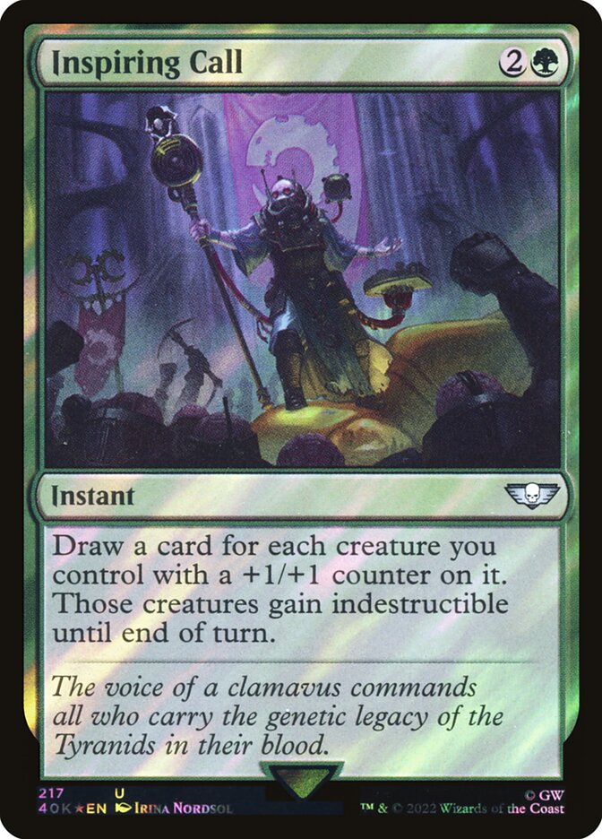 Inspiring Call  217★/617 (Universes Beyond: Warhammer 40,000)  - Surge Foil | Good Games Adelaide SA