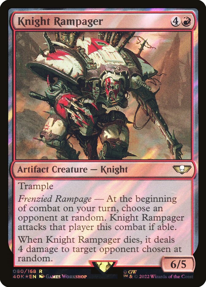 Knight Rampager  80★/617 (Universes Beyond: Warhammer 40,000)  - Surge Foil | Good Games Adelaide SA