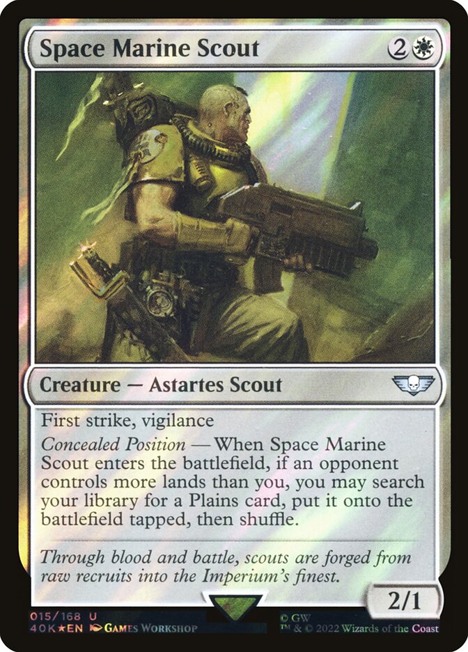 Space Marine Scout  15★/617 (Universes Beyond: Warhammer 40,000)  - Surge Foil | Good Games Adelaide SA
