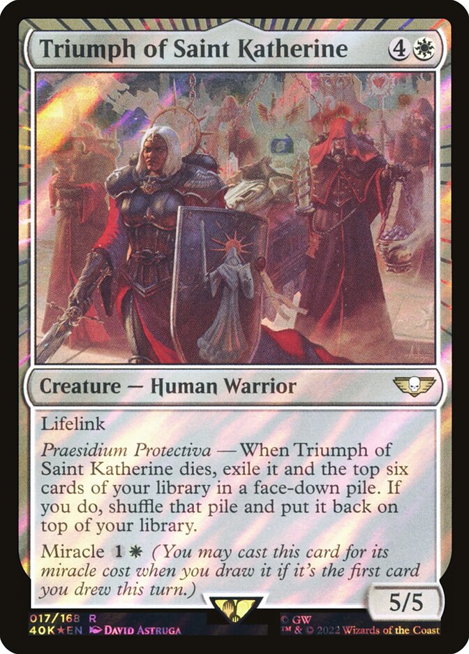 Triumph of Saint Katherine  17★/617 (Universes Beyond: Warhammer 40,000)  - Surge Foil | Good Games Adelaide SA