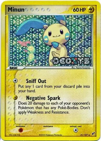 Minun 41/107 (Deoxys)  - Reverse Holofoil | Good Games Adelaide SA
