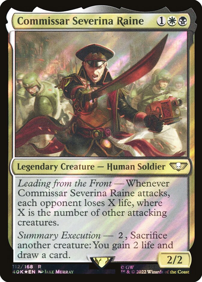 Commissar Severina Raine  112★/617 (Universes Beyond: Warhammer 40,000)  - Surge Foil | Good Games Adelaide SA