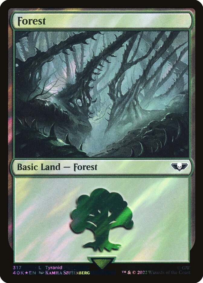 Forest  317★/617 (Universes Beyond: Warhammer 40,000)  - Surge Foil | Good Games Adelaide SA
