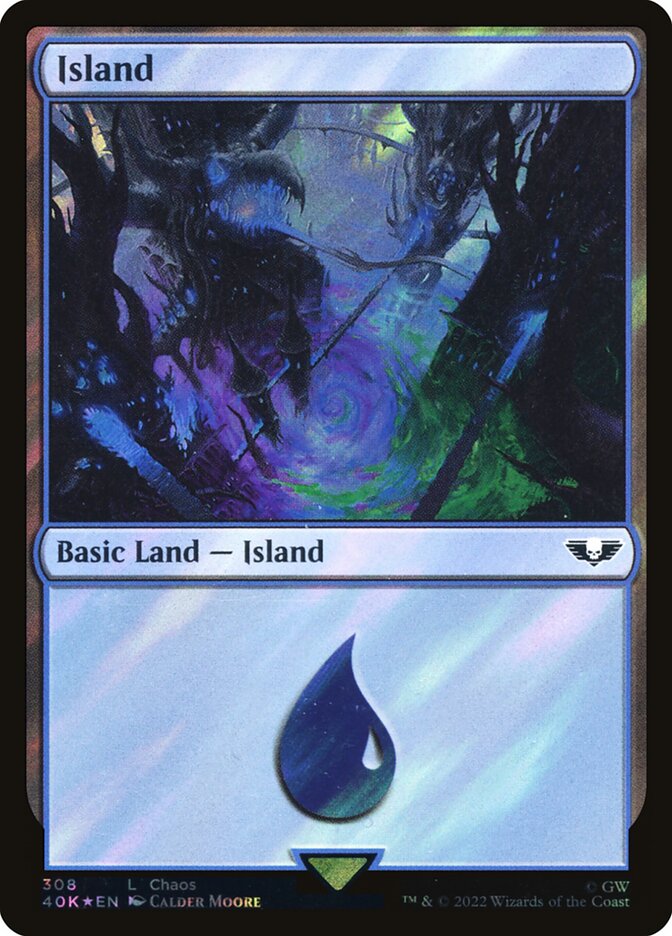 Island  308★/617 (Universes Beyond: Warhammer 40,000)  - Surge Foil | Good Games Adelaide SA
