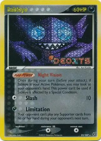 Sableye 23/107 (Deoxys)  - Reverse Holofoil | Good Games Adelaide SA