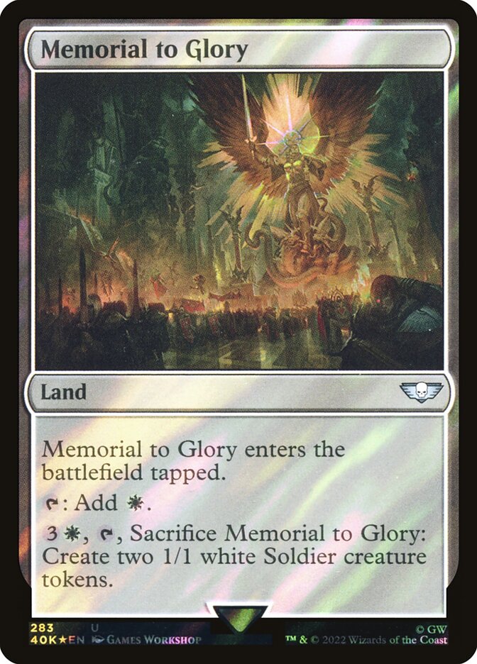 Memorial to Glory  283★/617 (Universes Beyond: Warhammer 40,000)  - Surge Foil | Good Games Adelaide SA