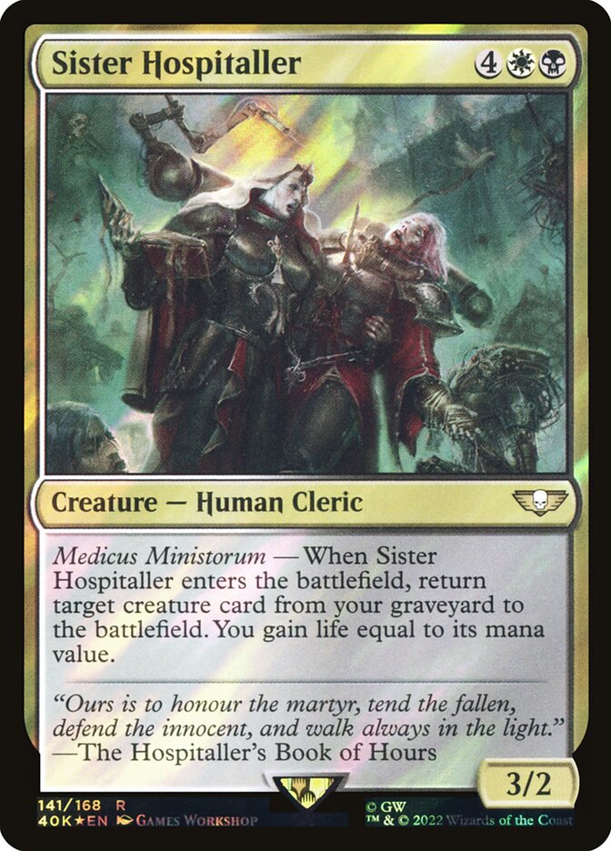 Sister Hospitaller  141★/617 (Universes Beyond: Warhammer 40,000)  - Surge Foil | Good Games Adelaide SA