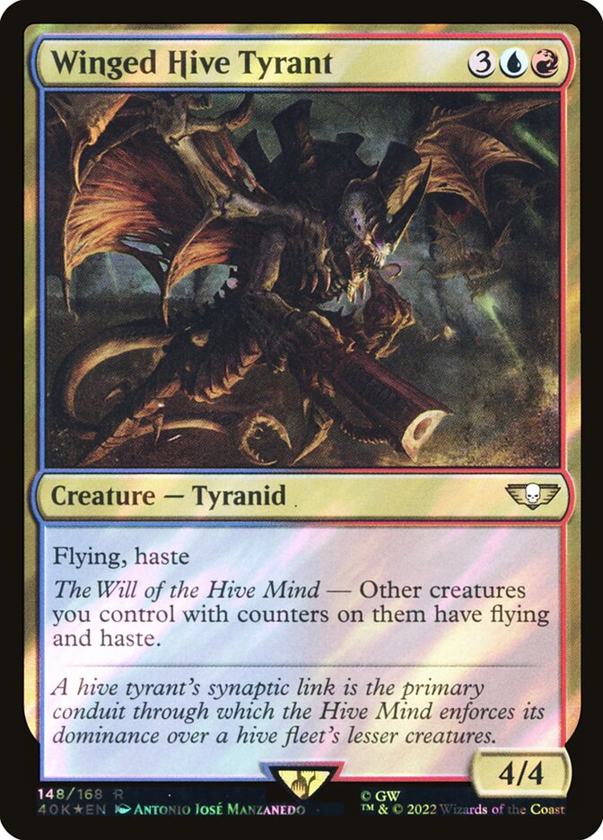 Winged Hive Tyrant  148★/617 (Universes Beyond: Warhammer 40,000)  - Surge Foil | Good Games Adelaide SA