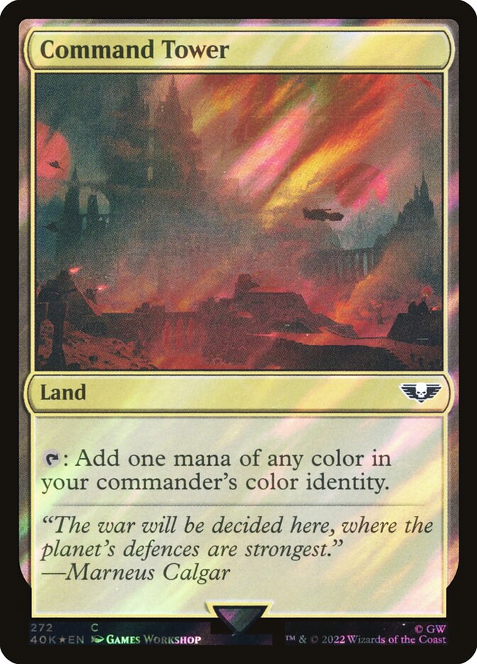 Command Tower 272 Surge Foil 272★/617 (Universes Beyond: Warhammer 40,000)  - Surge Foil | Good Games Adelaide SA