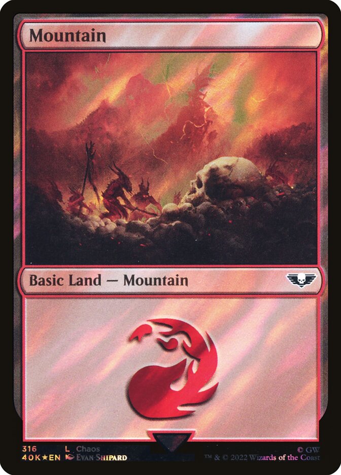 Mountain  316★/617 (Universes Beyond: Warhammer 40,000)  - Surge Foil | Good Games Adelaide SA