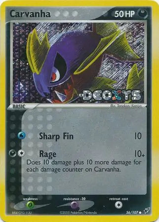 Carvanha 56/107 (Deoxys)  - Reverse Holofoil | Good Games Adelaide SA