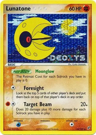 Lunatone 36/107 (Deoxys)  - Reverse Holofoil | Good Games Adelaide SA