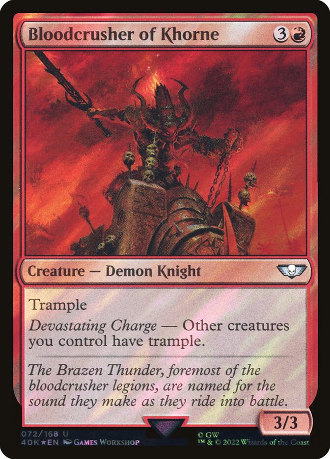 Bloodcrusher of Khorne  72★/617 (Universes Beyond: Warhammer 40,000)  - Surge Foil | Good Games Adelaide SA